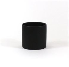 CERAMIC CYLINDER 5"H 5.5"O BLACK