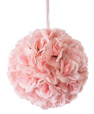 ROSE BALL 11" PINK W/HANGER