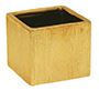 POTTERY 4"H 4X4"O ETCHED GOLD