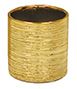 POTTERY 3"H 3" ETCHED GOLD