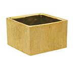 POTTERY 4"H 6X6"O ETCHED GOLD