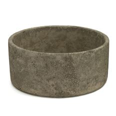POTTERY ROUND CONCRETE 3.5X8" GRAY