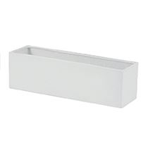 POTTERY WHITE SATIN 4"H 12X4"