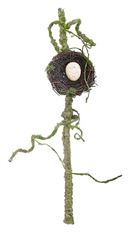 TWIG BRANCH W/MOSS 21.5 GREEN
