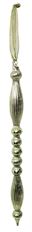 GLASS BEADED ICICLE ORNAMENT 11" GR