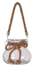 GLASS JUTE HANDLE 5" CLEAR