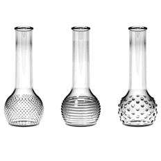 BUDVASE 8.5" DOT-DASH CLEAR 24/CS