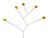 QUINTET RHINESTONE YELLOW 12/PK