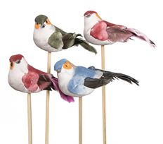 BIRD 3" W 11" STICK ASSORTED 12/PK