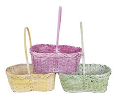 BASKET PEANUT 6" PASTEL 3 ASST