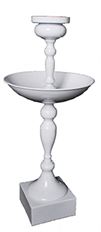 BOWL 12X30" CANDLESTICK WHITE