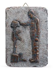 PLAQUE 7X10" BATTLE CROSS