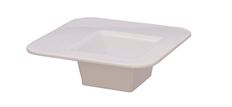 MESA PLANTER WHITE OFFSET 9X9