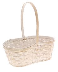 BASKET PEANUT 6" RATTAN W WASH