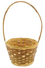 BASKET 5" FERN BAMBOO W/HANDLE