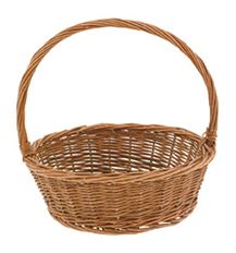 BASKET 10" UNPEELED WILLOW BROWN