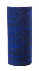 ORGANZA ZEBRA SPKL 6" ROYAL 25/YD