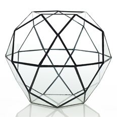 TERRARIUM 9X9X8" GEODE CLEAR