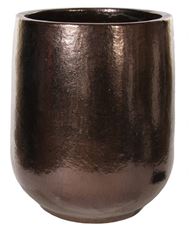 CERAMIC POT 60CM GOLD/BRONZE