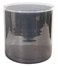 CYLINDER LUSTERED 15CM BLACK