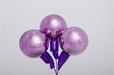 BALL GLASS 50MM MATTE PURPLE 24/BOX