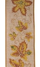 RIBBON 2.5" MAPLE NAT CANVAS 10YD