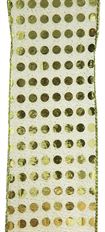RIBBON 2.5" DOTS APPLE GREEN 10Y