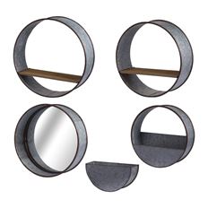 METAL SHELF/PLANTER SET/5 NATURAL