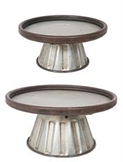 TIN CAKE STAND SET/2