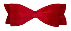 BOW VELVET FABRIC 22" RED