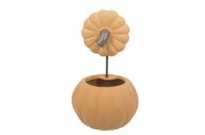 PUMPKIN 5" CERAMIC W/LID/STICK