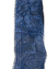CRINKLE SATIN 2.5X10Y COBALT RIBBON