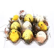 CHICK EGG CRATE 5.5" NAT/YEL/WHT