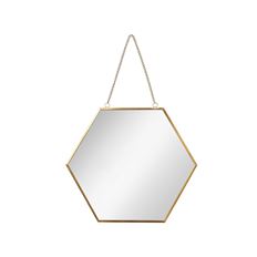 GLASS MIRROR HANGING 10.25X11.5"