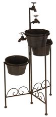 METAL FLOWERPOT STAND 91CM BLACK