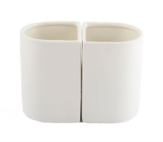 CERAMIC VASE 8CMX12CM WHITE