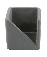 CEMENT SQUARE T-LIGHT 9CM DK GRAY