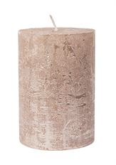PILLAR CANDLE METAL 10CM CHAMPAGNE