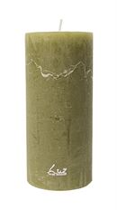 PILLAR CANDLE RUSTIC 15CM SCOTT GRN