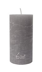 PILLAR CANDLE RUSTIC 6X12CM GRAY