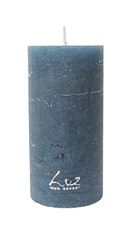 PILLAR CANDLE RUSTIC 6x12CM TEAL