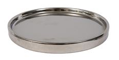 PLATE 8" SILVER METALLIC LUNA