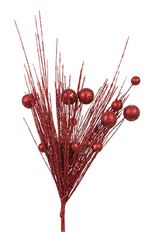 STARBURST PINE BALL SPRAY 20" RED