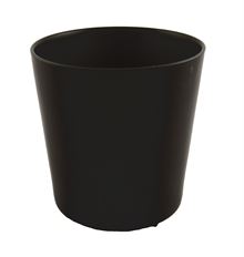 CERAMIC ORCHID POT 14CM SHINY BLACK