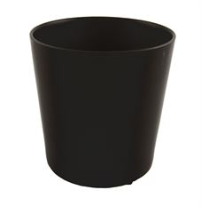 CERAMIC ORCHID POT 17CM SHINY BLACK