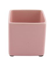 CERAMIC SQ POT 14CM MT PINK