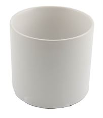 CERAMIC CYLINDER 14CM MATTE WH