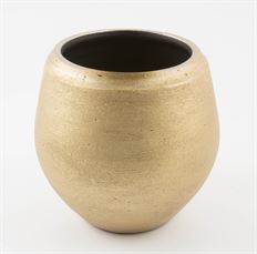 CERAMIC ORCHID POT 18CM FLASK GOLD