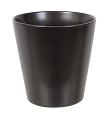 CERAMIC ORCHID POT 14CM MATTE BLACK