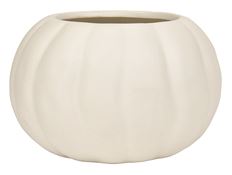 PUMPKIN POT 6" MATTE WHITE